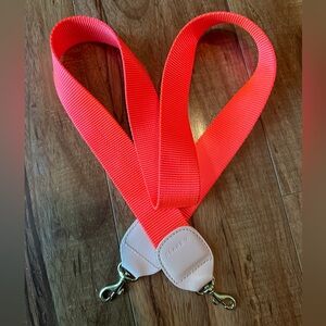 Clare V. Neon Orange Nylon Webbing Crossbody Strap